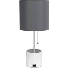 Simple Designs Hammered Organizer Table Lamp 47cm