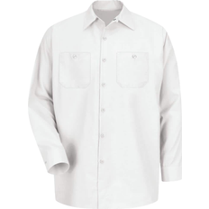 Red Kap Long Sleeve Industrial Work Shirt - White