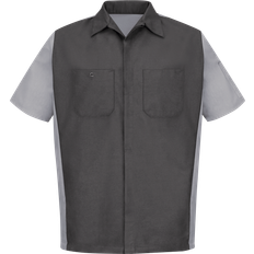 Red Kap Short Sleeve Two Tone Crew Shirt - Charcoal/Grey