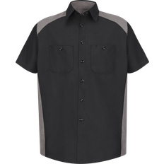 Red Kap Short Sleeve Motorsports Shirt - Silver/Black