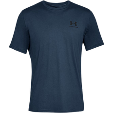 Blu - Corsa - Uomo Abbigliamento Under Armour Sportstyle Left Chest Short Sleeve T-shirt - Academy/Black