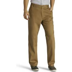 Lee Bruna Byxor Lee Total Frihet Stretch Avslappnad Passform Platt Framsida Byxa - Khaki