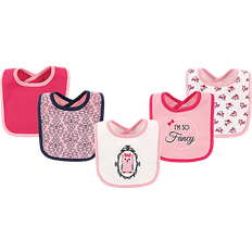 Hudson Drooler Bib Girly Owl 5-pack