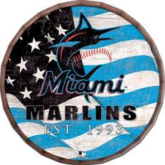 Fan Creations Miami Marlins Flag Barrel Top Sign Board