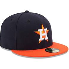 Sportswear Garment Caps New Era Houston Astros Road Authentic Collection On Field 59FIFTY Performance Fitted Hat Men - Navy/Orange