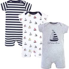 Hudson Baby Cotton Rompers 3-pack - Sailboat ( 10152802)
