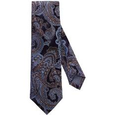 Eton Paisley Silk Classic Tie - Navy