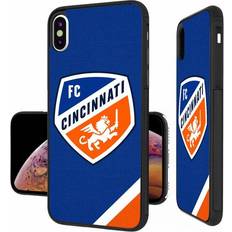 Strategic Printing FC Cincinnati iPhone XS Max Diagonal Stripe Bump Case