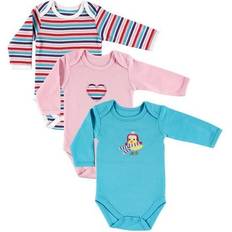 Birds Bodysuits Children's Clothing Hudson Birdie LS Bodysuits 3-Pack - Pink ( 10155025)