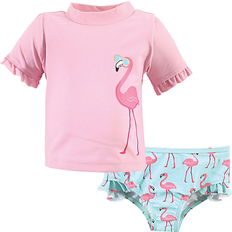 18-24M UV Sets Children's Clothing Hudson Infant Girl Swim Rashguard Set - Flamingo