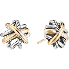 David Yurman Gold Earrings David Yurman The Crossover Stud Earrings - Silver/Gold