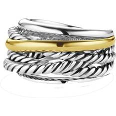 David Yurman The Crossover Narrow Ring - Silver/Gold