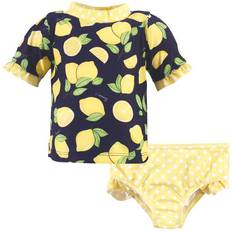 9-12M UV Clothes Children's Clothing Hudson Baby Swim Rashguard Set - Navy Lemons (10325096)