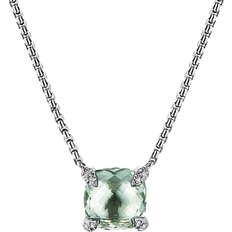 David Yurman Chatelaine Pendant Necklace - SIlver/Prasiolite/Diamonds