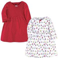 Hudson Baby Cotton Long Sleeve Dress 2-pack - Christmas Lights (11156719)