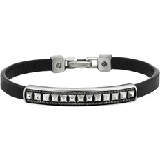 David Yurman Pyramid Stud Bracelet - Silver/Black/Diamonds