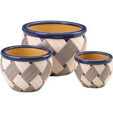 Pots, Plants & Cultivation Zingz & Thingz Geo Print Pot 3-pcs