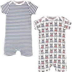 Black - Boys Playsuits Hudson Baby Cotton Rompers 2-pack - French Dog (10116924)