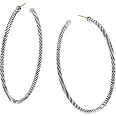 David Yurman Earrings David Yurman Sculpted Cable Hoop Earrings - Silver