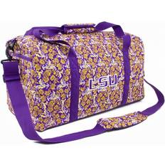 Eagles Wings LSU Tigers Large Duffel Bloom - Purple