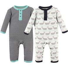 Hudson Baby Union Suits/Coveralls 2-pack - Whale ( 10150902)