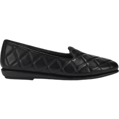 Betunia - Black Quilted Leather