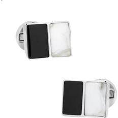 Jade Cufflinks Cufflinks Inc Split Cufflinks - Silver/Black/White