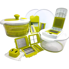 Green Salad Spinners MegaChef 10-in-1 Multi-Use Salad Spinner 27.94cm