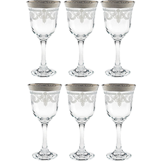 Silver Wine Glasses Lorren Home Trends Lorenzo Stencil Red Wine Glass 26.6cl 6pcs