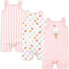 Playsuits Hudson Cotton Rompers 3-pack - Ice Cream