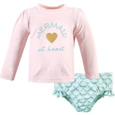 18-24M - Girls UV Clothes Children's Clothing Hudson Baby Swim Rashguard Set - Mermaid At Heart (10325147)