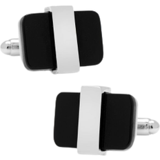 Onyx Cufflinks Cufflinks Inc Wrapped Cufflinks - Silver/Black