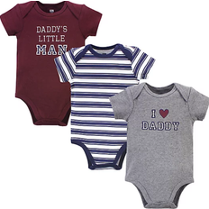 Hudson I Love Daddy Bodysuits 3-pack - Grey/Red