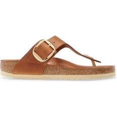 Birkenstock 44 ½ Sandaler Birkenstock Gizeh Big Buckle Oiled Leather - Cognac