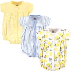 Hudson Baby Cotton Rompers 3-pack - Lemon (10152736)