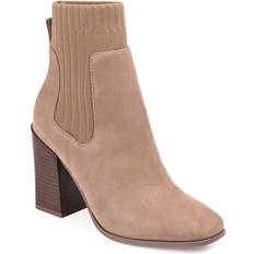 Block Heel Chelsea Boots Journee Collection Adalia - Tan