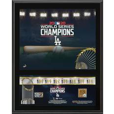 Fanatics Los Angeles Dodgers MLB World Series Champions Sublimated Plaque with a Capsule of Game-Used World Series Dirt 20/21