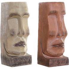 Kruka ansikte Dkd Home Decor Kruka Ansikte Beige Harts Terrakota n (2 pcs) (14.5 x 15.5 x 39 cm)