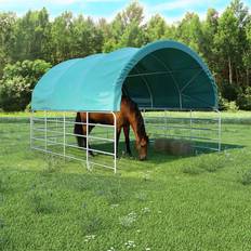 vidaXL Carpa Para Ganado Pvc 3,7x3,7 M Verde