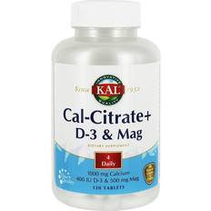 Cal mag med d vitamin Kal Cal-Citrate Plus D-3 & Mag 120 Tablets