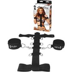 Lux Fetish Adjustable Neck & Wristraint Set Black