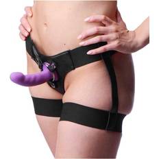 Elastic Strap-On Harness with Thigh Cuffs