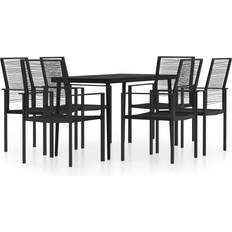 vidaXL 3099206 Essgruppe, 1 Tisch einschl. 6 Stühle
