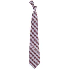 Grey - Men Ties Eagles Wings Mississippi State Bulldogs Check Tie - Maroon/Gray