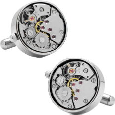 Cufflinks Inc Watch Movement Cufflinks - Silver