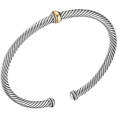 David Yurman Cable Classic Center Station Bracelet - Gold/Silver