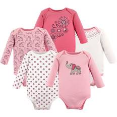 Elephants Bodysuits Hudson Baby Long-Sleeve Bodysuits 5-pack - Boho Elephant ( 10155301)