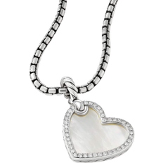 Charms & Pendants David Yurman Elements Heart Amulet Pendant - Silver/White/Diamonds