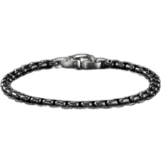 David Yurman Box Chain Bracelet - Black/Silver