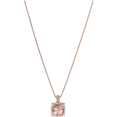 David Yurman Rose Gold Necklaces David Yurman Petite Chatelaine Pavé Bezel Pendant Necklace - Rose Gold/Morganite/Diamonds